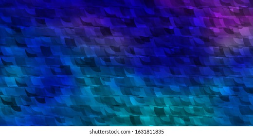 Dark Pink, Blue vector backdrop with lines, triangles. Abstract gradient illustration with triangles. Pattern for booklets, leaflets