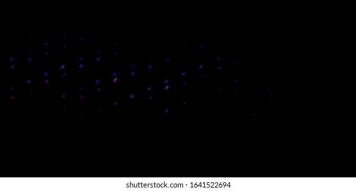 Dark Pink, Blue vector backdrop with woman's power symbols. Colorful feminism symbols with a gradient in modern style. Design for International Women’s Day.
