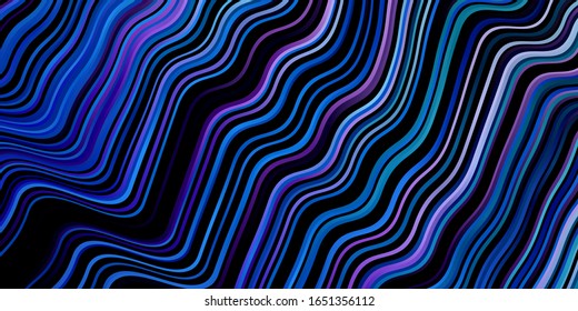 Dark Pink, Blue vector backdrop with circular arc. Bright illustration with gradient circular arcs. Pattern for websites, landing pages.