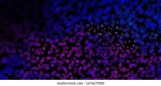 Dark Pink, Blue vector backdrop with mystery symbols. Retro design in abstract style with witchcraft forms. Design for magic, spiritual events.