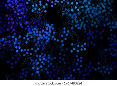 Fondo vector azul oscuro con datos de inteligencia artificial. Diseño colorido de estilo sencillo con enlaces de IA. Diseño inteligente para la promoción de datos de ofertas.
