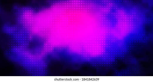 Oscuro Pink, Blue vector backdrop con círculos. Ilustración abstracta brillante con gotas coloridas. Patrón para sitios web, páginas de inicio.