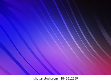 Dark Pink, Blue vector backdrop with wry lines. An elegant bright illustration with gradient lines. Pattern for your design.