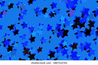 暗いピンク 青のベクター画像の背景に小さな星と大きな星 抽象的なテンプレートに星を付けた装飾的な輝くイラスト 星 占いのウェブサイトのパターン のベクター画像素材 ロイヤリティフリー Shutterstock