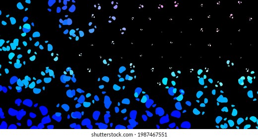 Dark pink, blue vector backdrop with chaotic shapes. Colorful illustration with simple gradient shapes. Modern design for your ads.