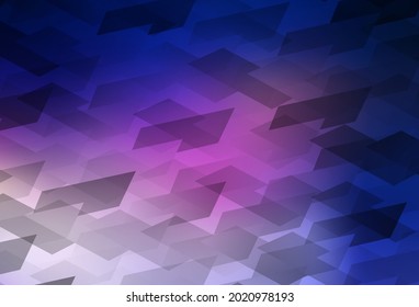 Pink oscuro, azul vectorial fondo con rhombus. Ilustración con un conjunto de rectángulos coloridos. Diseño inteligente para su anuncio comercial.