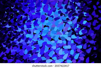 Dunkelrosa, blauer Vektorhintergrund mit Memphis-Formen. Illustration mit bunten Farbverlauf-Formen im abstrakten Stil. Hintergrund für ein Handy.