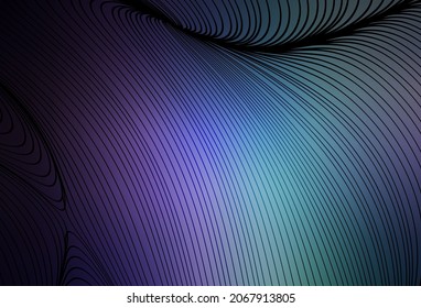 Dark Pink, Blue vector backdrop with wry lines. Colorful abstract illustration with gradient lines. A sample for your ideas.