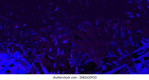 Fondo vector azul, rosa oscuro con triángulos, líneas. Ilustración con formas triangulares coloridas abstractas. Plantilla para comerciales.