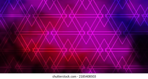 Pink oscuro, azul vectorial fondo con líneas, triángulos. Triángulos de degradado en estilo abstracto en forma simple. Patrón para sitios web.