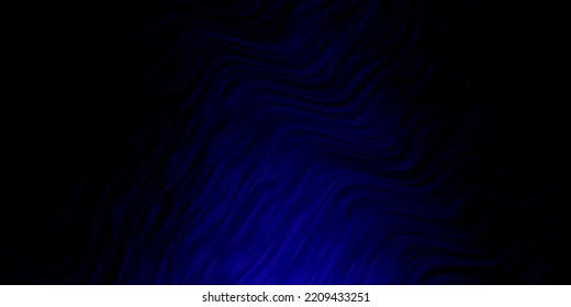 Fondo vector azul oscuro rosa con curvas. Muestra brillante con líneas inclinadas coloridas, formas. Plantilla para teléfonos móviles.