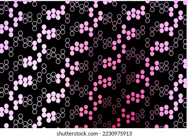Dark Pink, Blue vector backdrop with dots. Blurred decorative design in abstract style with bubbles. Template for your brand book.