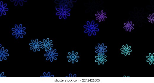 Fondo vector azul oscuro rosa con formas caóticas. Ilustración con formas coloridas en estilo abstracto. Diseño elegante para el juego de papel pintado.