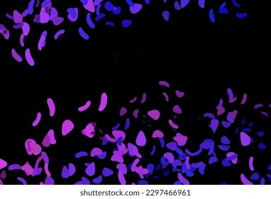 Dark Pink, Blue vector backdrop with abstract shapes. Decorative design in abstract style with random forms. Modern design for your business card.