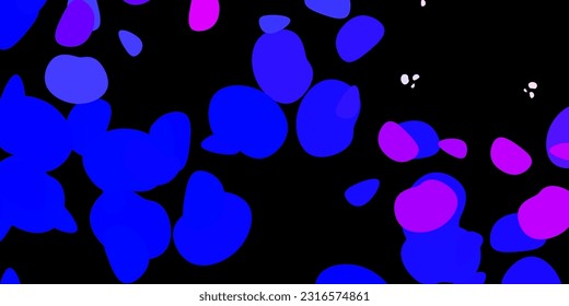 Dark pink, blue vector backdrop with chaotic shapes. Illustration with colorful shapes in abstract style. Simple illustration for your web site.