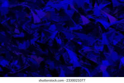 Dark Pink, Blue vector backdrop with memphis shapes.