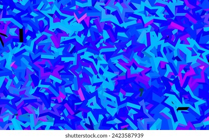Dark Pink, Blue vector backdrop with small and big stars. Blurred decorative design in simple style with stars. Best design for your ad, poster, banner.