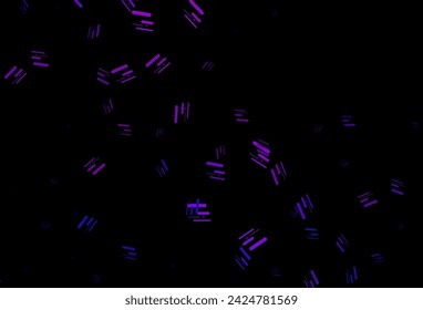 Rosa oscuro, fondo de vector azul con largas líneas. Ilustración abstracta brillante con palos de colores. Patrón para anuncios, carteles, banners.