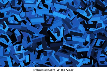 Dark Pink, Blue vector backdrop with hexagons. Glitter abstract illustration in hexagonal style. New template for your brand book.