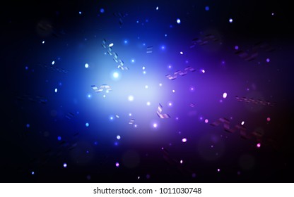 Dark Pink, Blue vector background with xmas confetti. Glitter abstract illustration with colorful confetti, ribbons. The pattern can be used for carnival, festival leaflets.