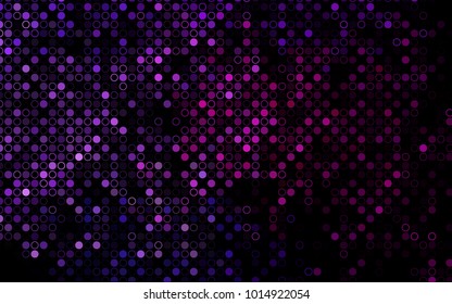 Dark Pink, Blue vector  background with dots. Blurred decorative design in abstract style with bubbles. New design for ad, poster, banner of your website.