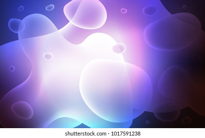 Dark Pink, Blue vector background with curved circles. Blurred geometric sample with gradient bubbles.  A completely new template for your business design.