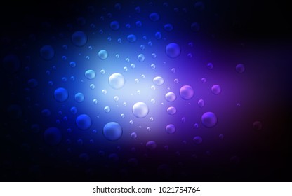 Dark Pink, Blue vector background with bubbles. Blurred bubbles on abstract background with colorful gradient. Completely new template for your brand book.