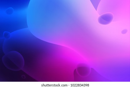 Dark Pink, Blue vector background with abstract circles. Brand-new colored illustration in memphis style with gradient. A completely new memphis design for your business.