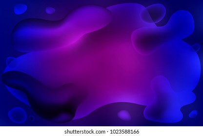 Dark Pink, Blue vector background with liquid shapes. Creative geometric illustration in memphis style with gradient. The best blurred design for your business.