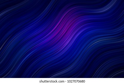Dark Pink, Blue vector background with bent lines. A completely new color illustration in marble style. A completely new memphis design for your business.