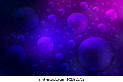 Dark Pink, Blue vector background with dots. Blurred bubbles on abstract background with colorful gradient. New design for ad, poster, banner of your website.