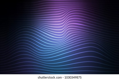 Dark Pink, Blue vector background with curved ribbons. A completely new color illustration in a vague style. The textured pattern for backgrounds.