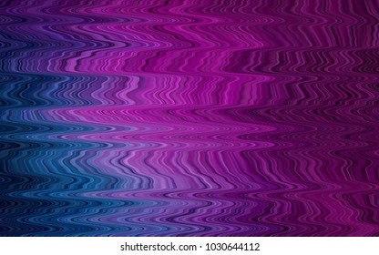 Dark Pink, Blue vector background with bent lines. Glitter abstract illustration with wry lines. New composition for your brand book.