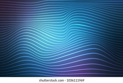 Dark Pink, Blue vector background with shining lines. Blurred geometric sample with gradient.  A completely new design for your business.
