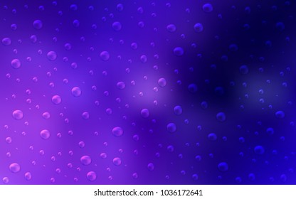 Dark Pink, Blue vector background with bubbles. Blurred bubbles on abstract background with colorful gradient. New design for ad, poster, banner of your website.