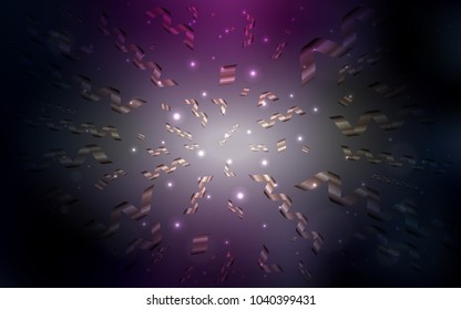 Dark Pink, Blue vector background with xmas confetti. Modern geometrical abstract illustration with carnival ribbons. Beautiful design for your business advert of anniversary.