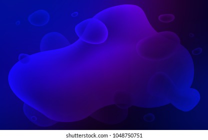 Dark Pink, Blue vector background with liquid shapes. Creative geometric illustration in memphis style with gradient. The template for cell phone backgrounds.