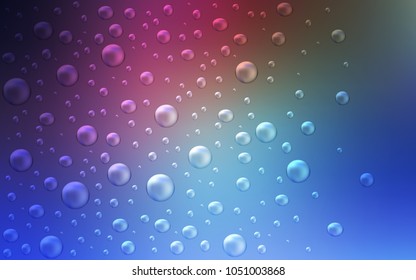 Dark Pink, Blue vector background with bubbles. Beautiful colored illustration with blurred circles in nature style. Completely new template for your brand book.