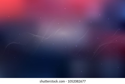Dark Pink, Blue vector background with dots. Beautiful colored illustration with blurred circles in nature style. Completely new template for your brand book.