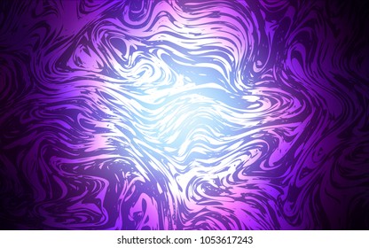 Dark Pink, Blue vector background with bent lines. Blurred geometric sample with gradient bubbles.  Pattern for your business design.