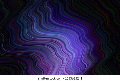 Dark Pink, Blue vector background with curved circles. A completely new color illustration in memphis style. The elegant pattern for brand book.