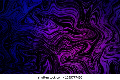 Dark Pink, Blue vector background with curved circles. Brand-new colored illustration in marble style with gradient. Textured wave pattern for backgrounds.