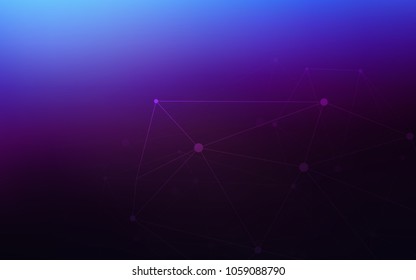 Dark Pink, Blue vector background with dots and lines. Illustration with set of colorful abstract circles and lines. Pattern can be used for beautiful websites.