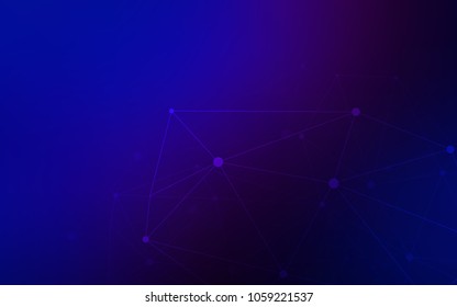 Dark Pink, Blue vector background with bubbles, lines. Illustration with set of colorful abstract circles and lines. Pattern can be used for futuristic ad, booklets.