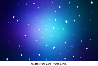 Dark Pink, Blue vector background with xmas snowflakes. Shining colored illustration with snow in christmas style. The template can be used as a new year background.