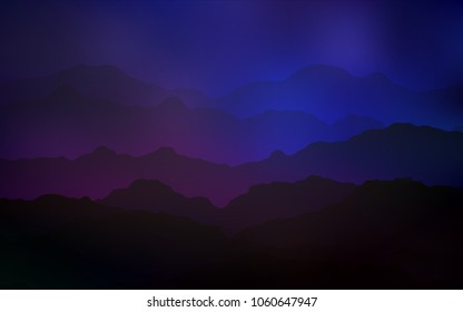 Dark Pink, Blue vector background with lamp shapes. Brand-new colored illustration in mountain style with gradient. The elegant pattern for brand book.