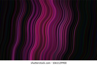 Dark Pink, Blue vector background with bent ribbons. A sample with blurred bubble shapes. Pattern for your business design.