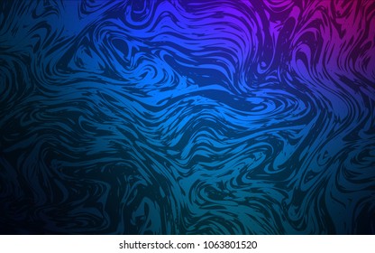 Dark Pink, Blue vector background with curved circles. Glitter abstract illustration with wry lines. The template for cell phone backgrounds.