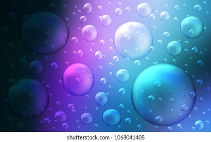 Dark Pink, Blue vector background with bubbles. Blurred decorative design in abstract style with bubbles. Beautiful design for your business natural advert.