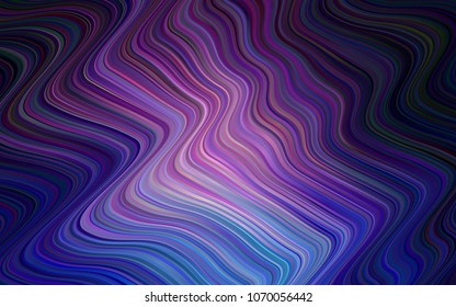 Dark Pink, Blue vector background with abstract circles. Shining illustration, which consist of blurred lines, circles. Textured wave pattern for backgrounds.